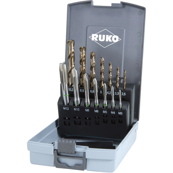 RUKO 245051RO Maschinengewindebohrer-Set 14teilig DIN 371, DIN 376 HSSE-Co 5 1 Set RUKO 245051RO Maschinengewindebohrer-Set 14teilig DIN 371, DIN 376 HSSE-Co 5 1 Set