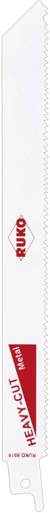 Ein weißes Sägeblatt mit rotem Logo und Schriftzug einer Marke in der Mitte.