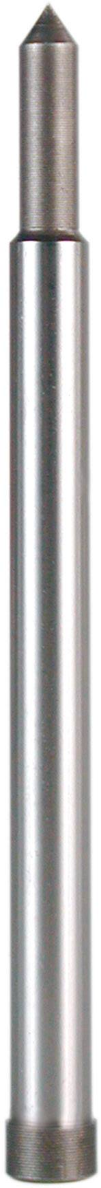 Metallischer, zylindrischer Stift mit Spitze, vertikal ausgerichtet. Verwendet in industriellen Anwendungen oder Maschinenbau.