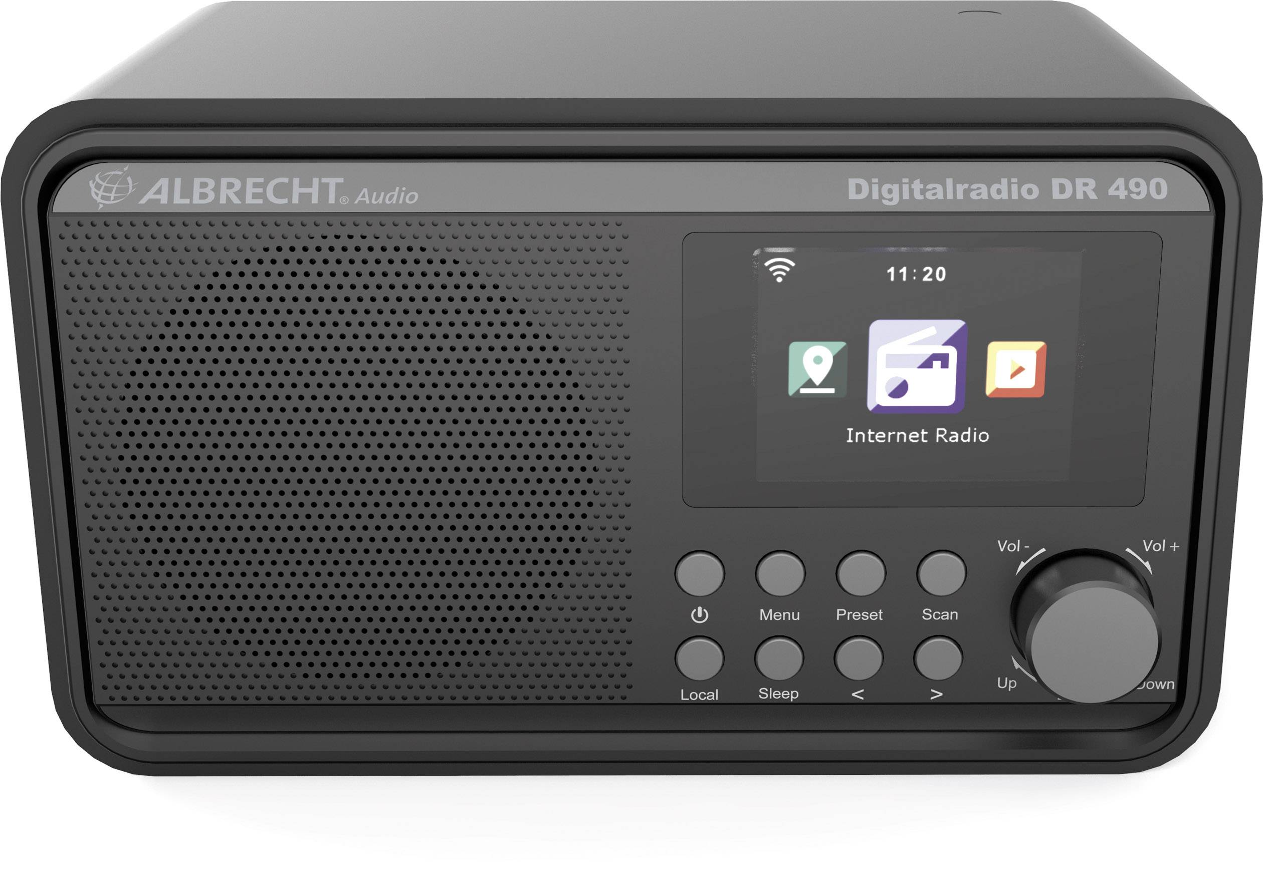 Albrecht DR 490 Internet Tischradio UKW, Internet, DAB+ Internetradio Schwarz
