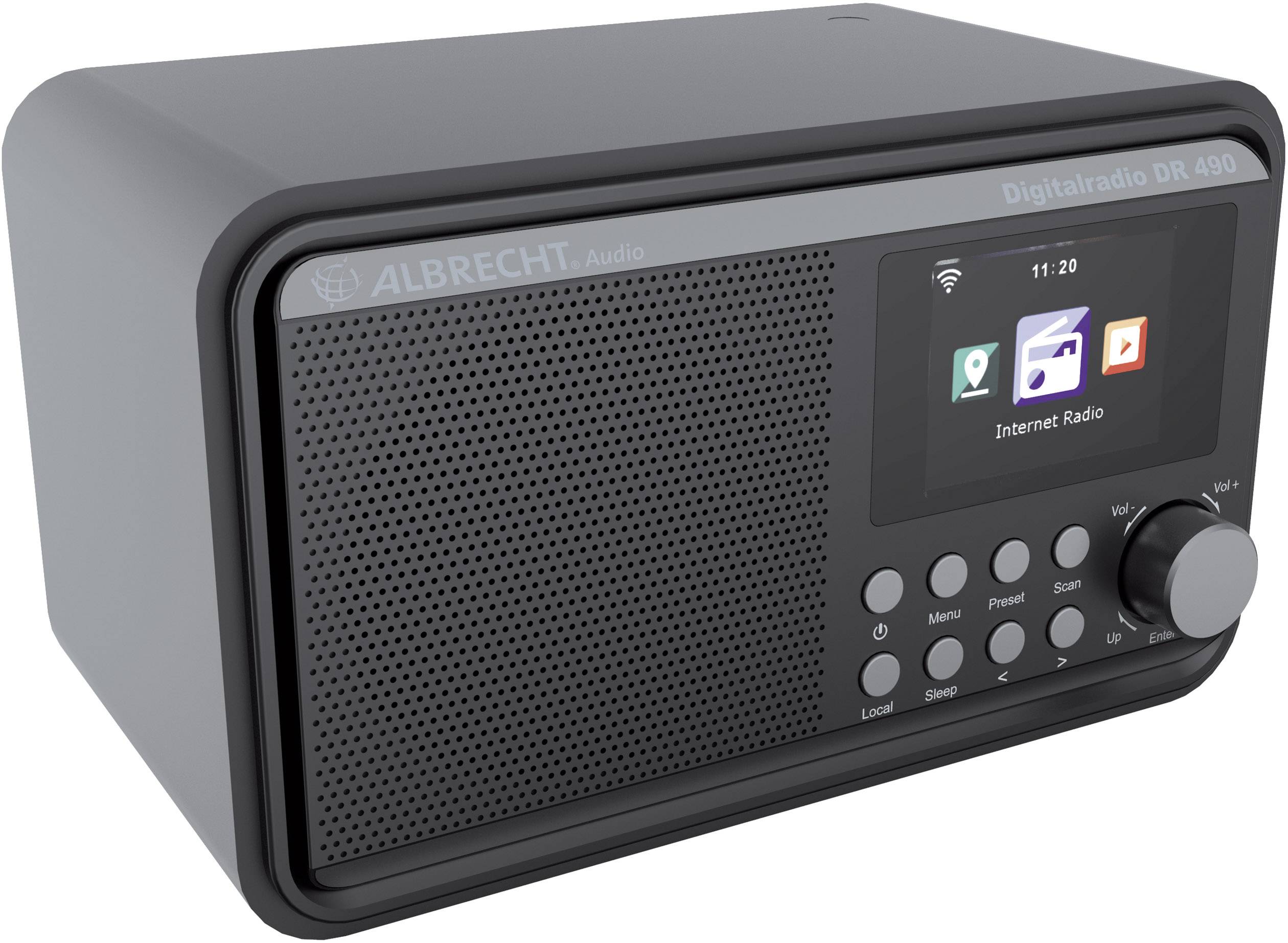 Albrecht DR 490 Internet Tischradio UKW, Internet, DAB+ Internetradio Schwarz