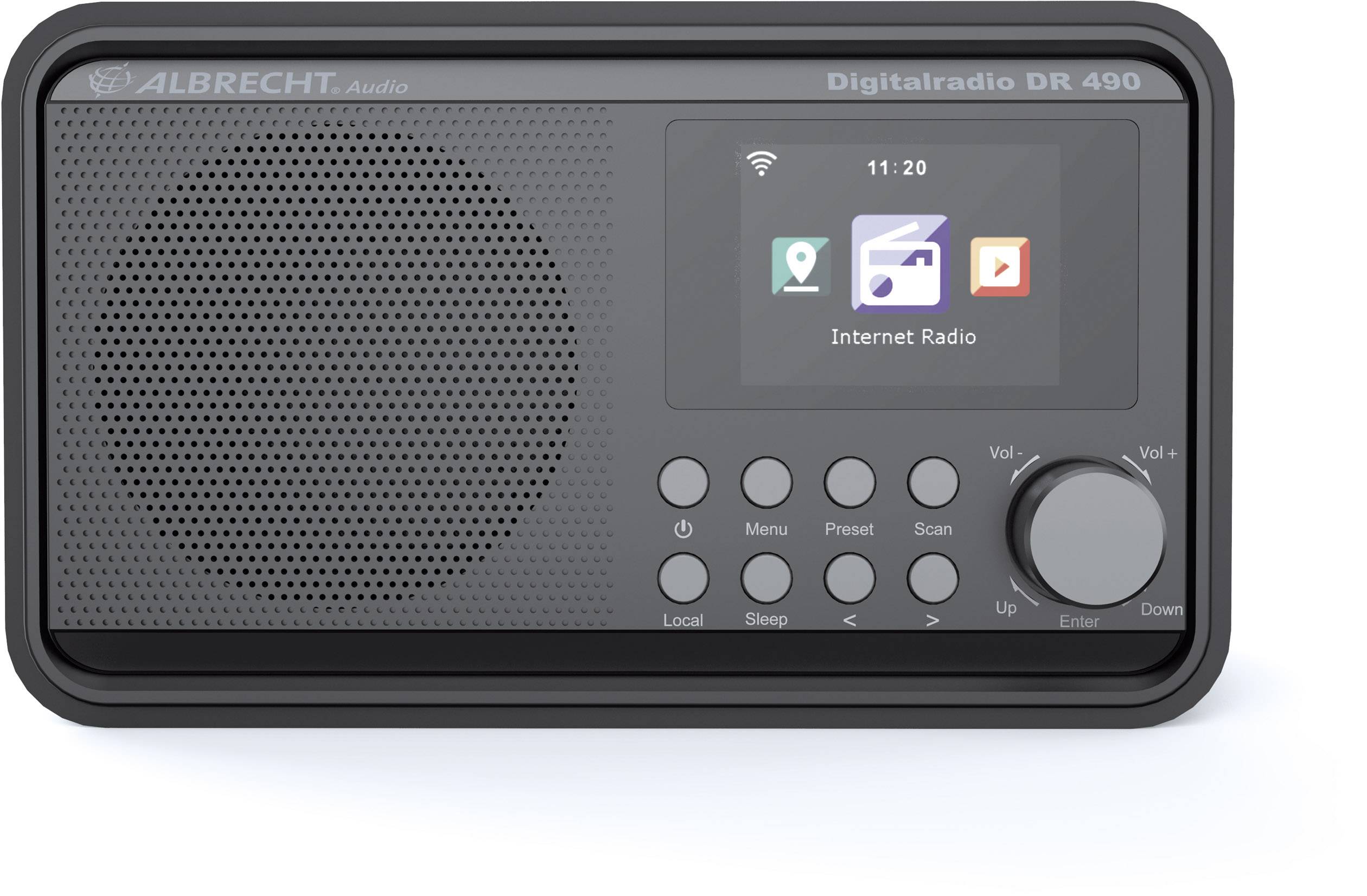 Albrecht DR 490 Internet Tischradio UKW, Internet, DAB+ Internetradio Schwarz