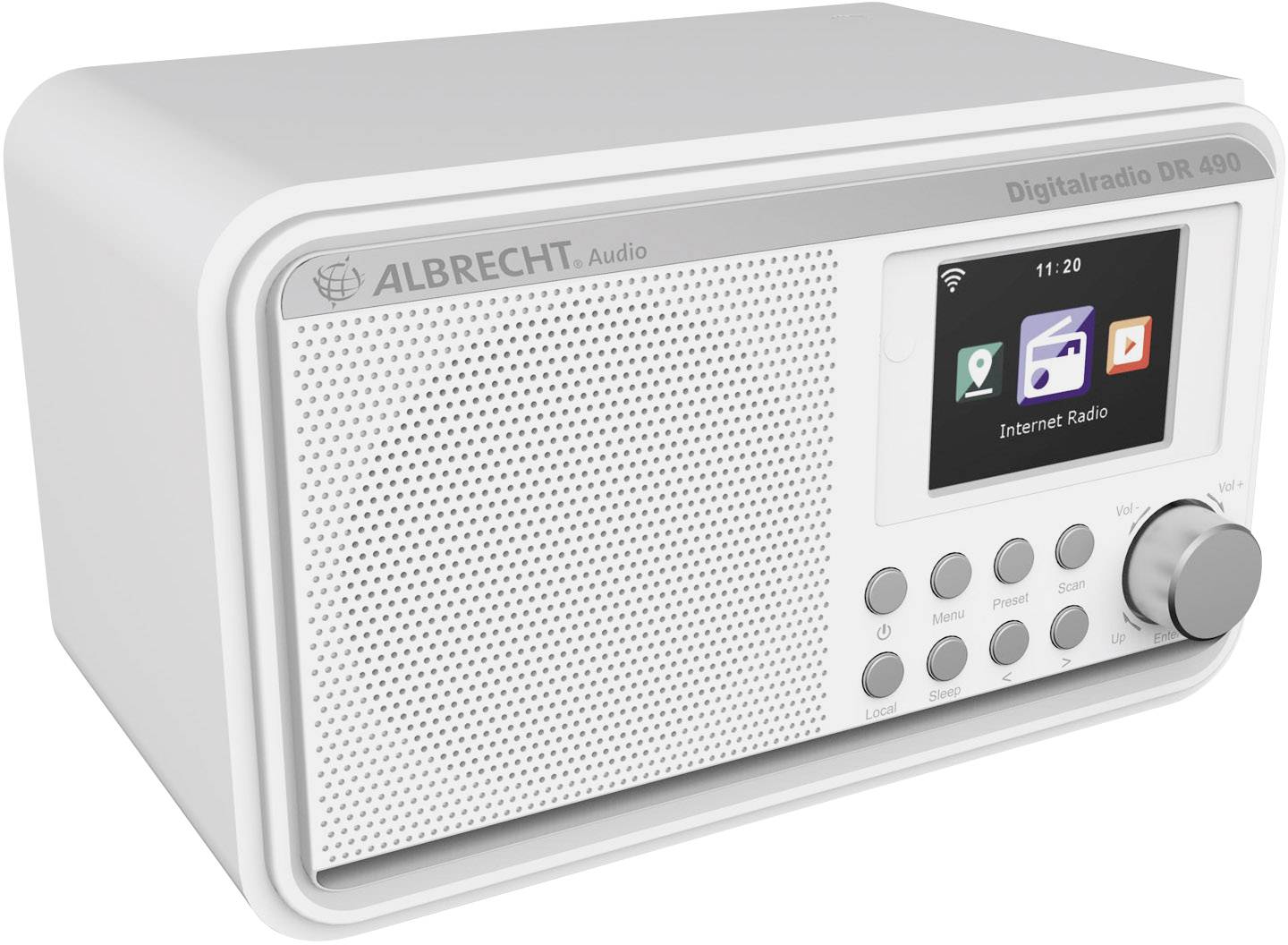 Albrecht DR 490 Internet Tischradio UKW, DAB+, Internet Internetradio Weiß