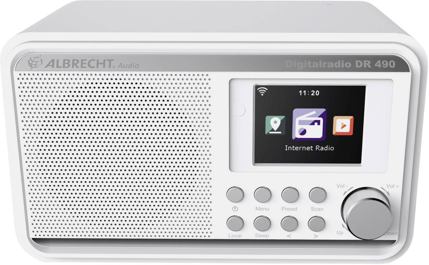 Albrecht DR 490 Internet Tischradio UKW, DAB+, Internet Internetradio Weiß