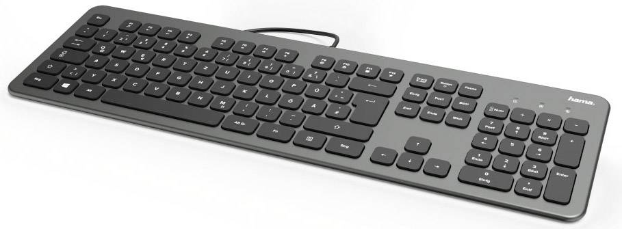 Hama KC-700 USB Tastatur Deutsch, QWERTZ Anthrazit/Schwarz
