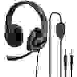 Hama HS-P300 Computer On Ear Headset kabelgebunden Stereo Schwarz Lautstärkeregelung, Mikrofon-Stum