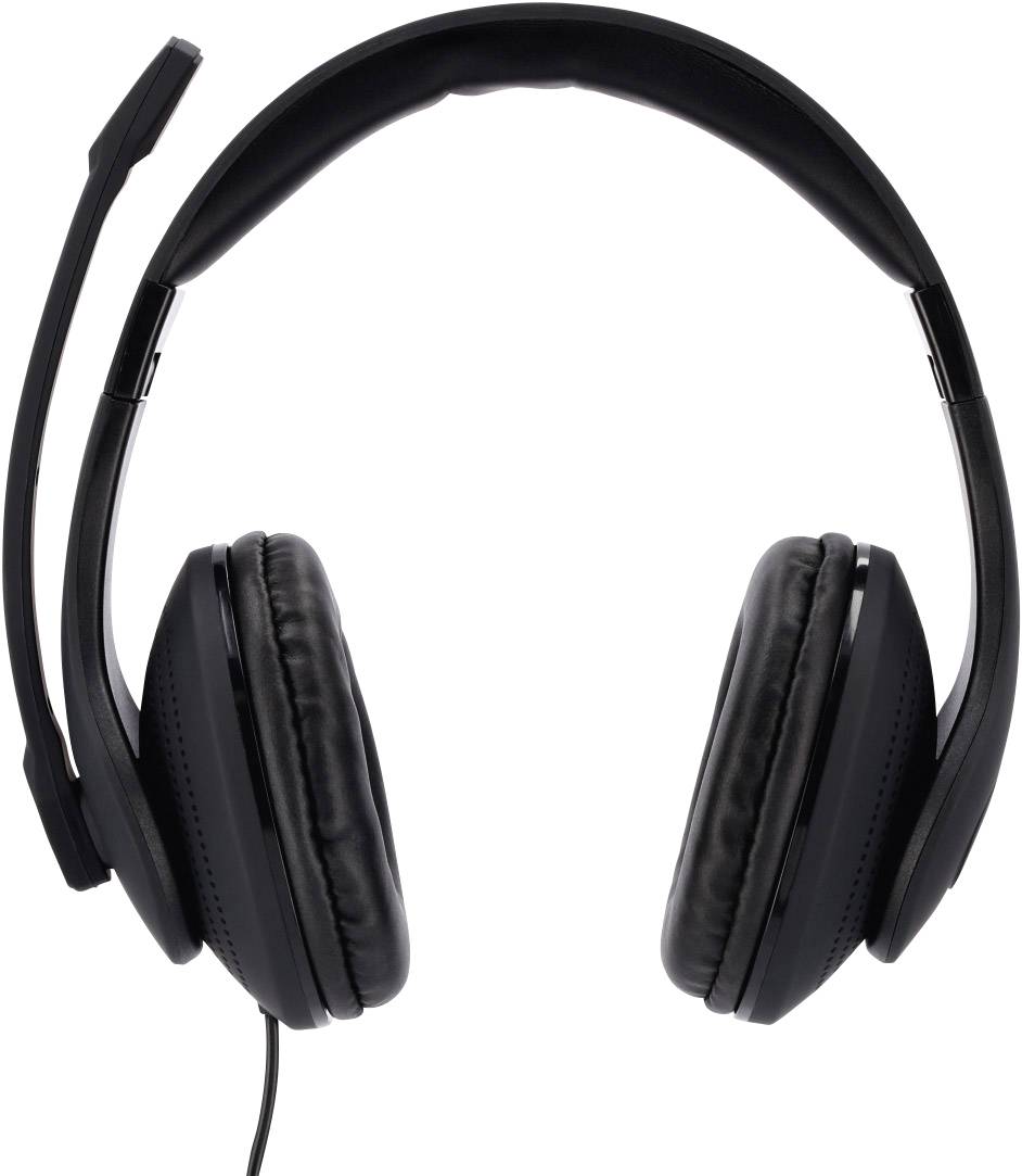Hama HS-P200 Over Ear Headset kabelgebunden Stereo Schwarz Lautstärkeregelung, Mikrofon-Stummschaltung Computer
