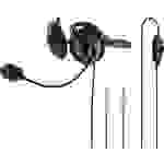 Hama NHS-P100 Computer On Ear Headset kabelgebunden Stereo Schwarz Lautstärkeregelung, Mikrofon-Stu