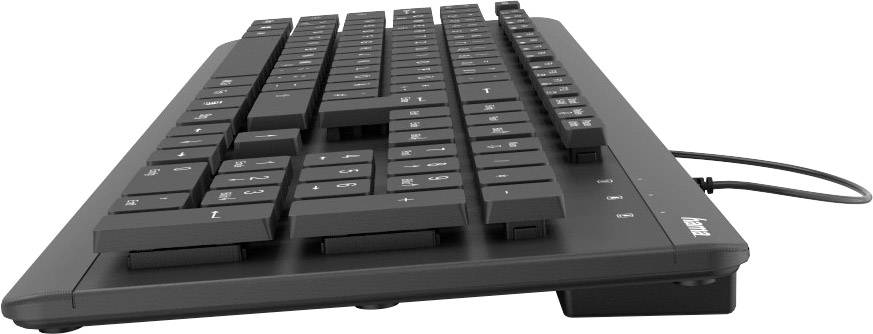 Hama KC-600 USB Tastatur Deutsch, QWERTZ Schwarz Wasserfest (IPX7)