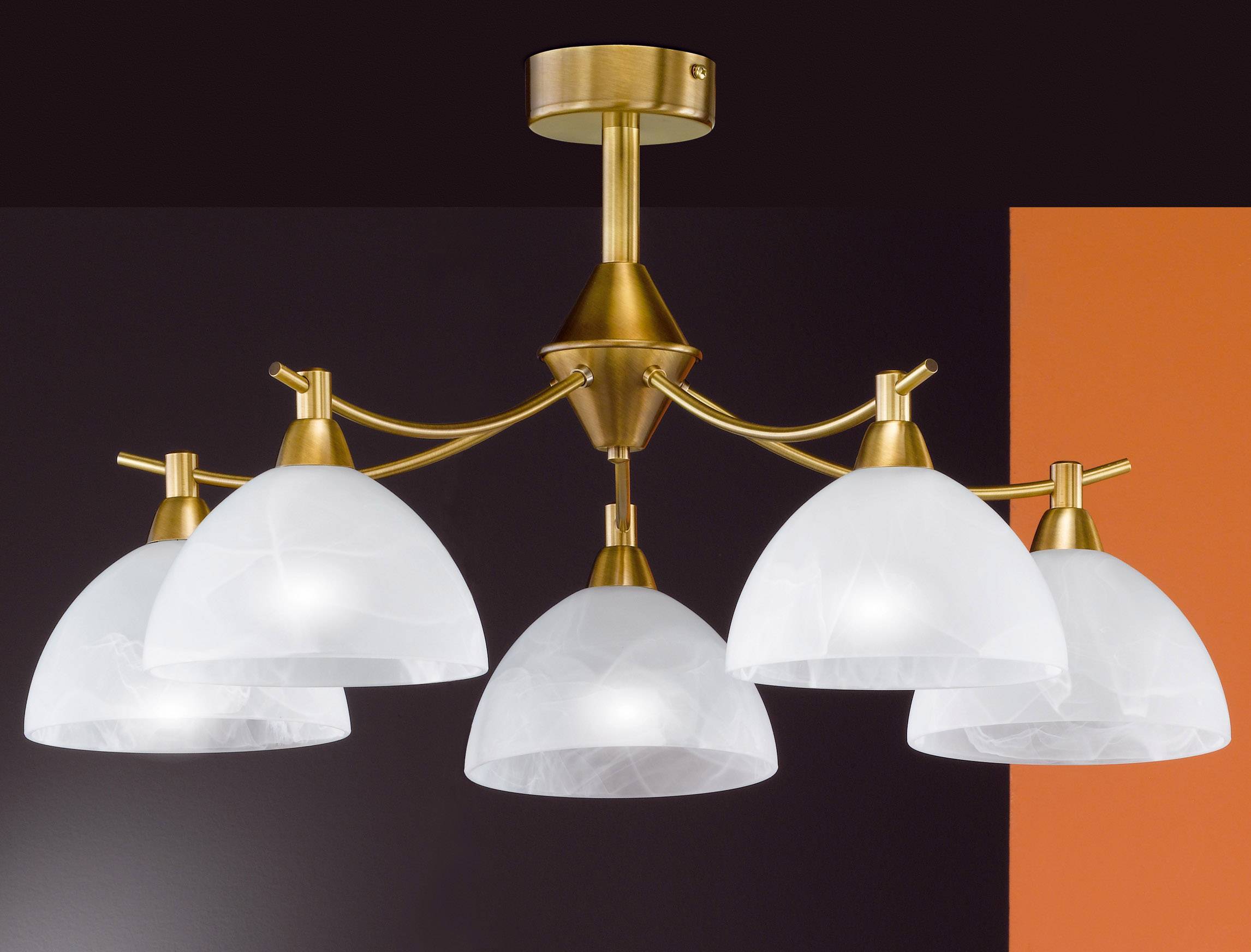 Fischer & Honsel 21535 Amsterdam Deckenleuchte E14 Messing alt (hochglänzend)