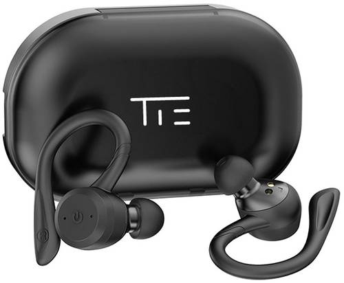 Tie Studio TBE1018 Sport In Ear Kopfhörer Bluetooth® Schwarz Wasserbeständig, Ohrbügel