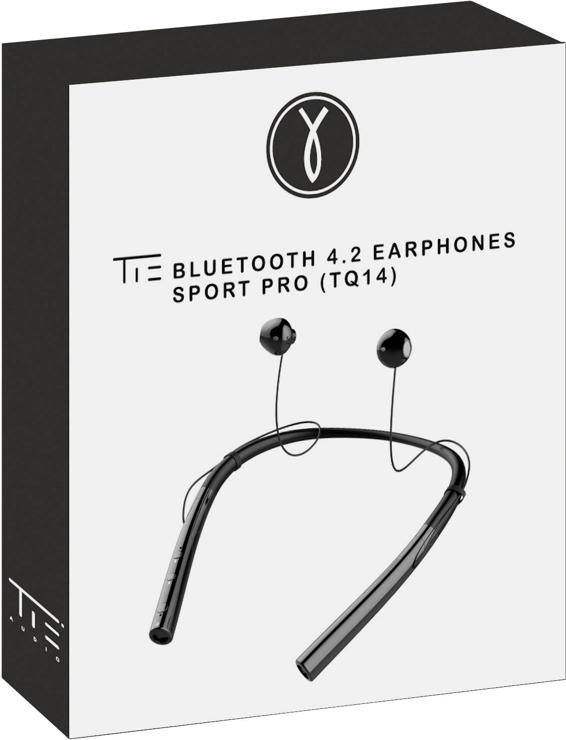 Tie Studio TQ14 In Ear Headset Bluetooth® Schwarz Nackenbügel, Schweißresistent, Lautstärkeregelu