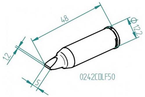 Ersa 0242CDLF50 Lötspitze Spitzen-Größe 5 mm Inhalt 1 St.