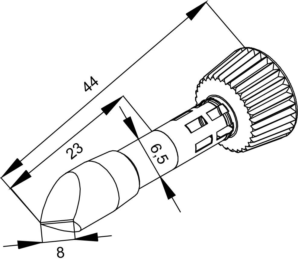 Ersa 0102CDLF80A Lötspitze Meißelform Spitzen-Größe 8mm Inhalt 1St.