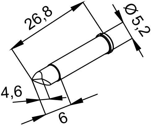 Ersa 0102CDLF46A Lötspitze Meißelform Spitzen-Größe 4.60mm Inhalt 1St.