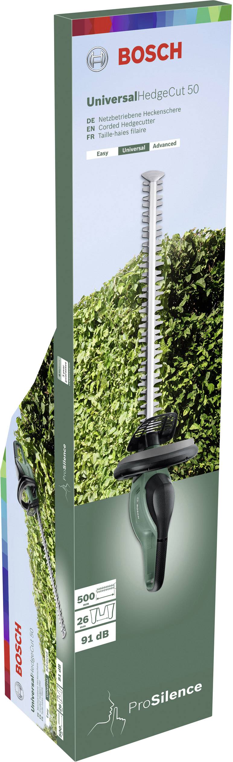 Bosch Home and Garden UniversalHedgeCut 50 Elektro Heckenschere mit Schutzbügel 480W 500mm