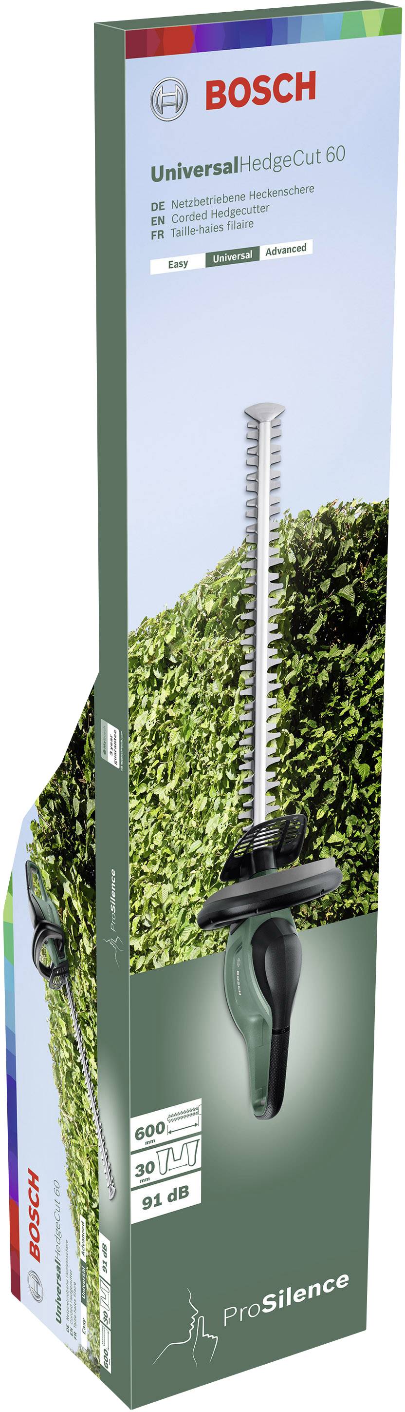 Bosch Home and Garden UniversalHedgeCut 60 Elektro Heckenschere mit Schutzbügel 480 W 600 mm