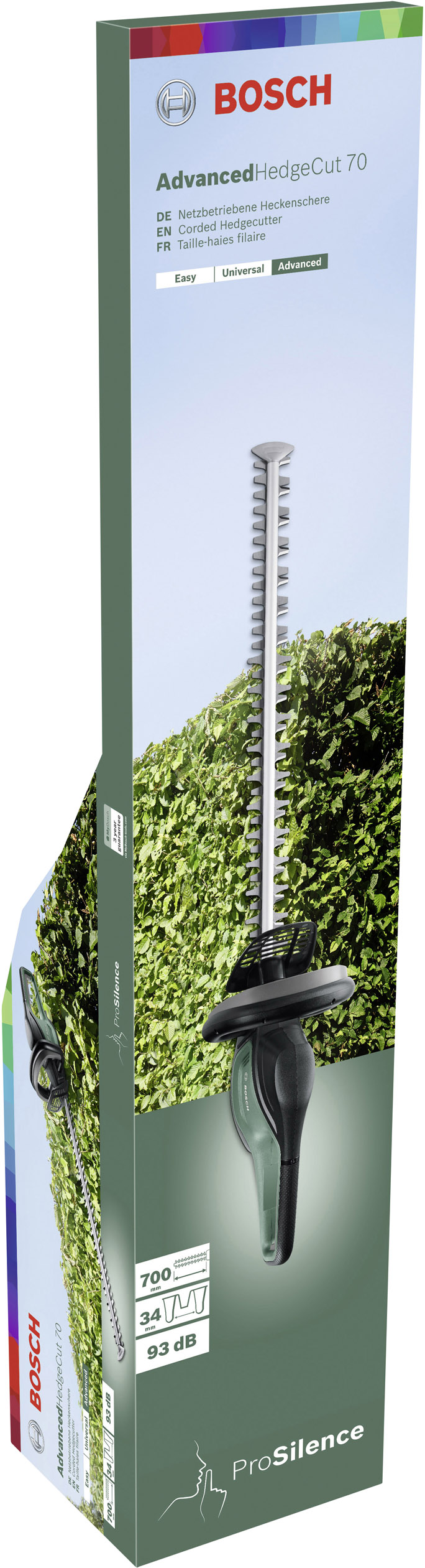 Bosch Home and Garden AdvancedHedgecut 70, B-Ware Elektro Heckenschere mit Schutzbügel 500 W 700 mm