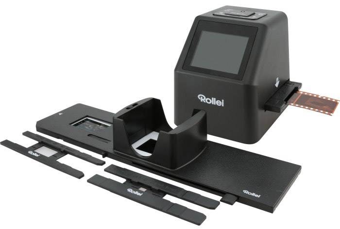 Rollei DF-S 310 SE Diascanner, Negativscanner Display, Speicherkarten-Steckplatz, Super 8 Rollfilme, Pocketfilme, TV-Ausgang, USB-Stromversorgung