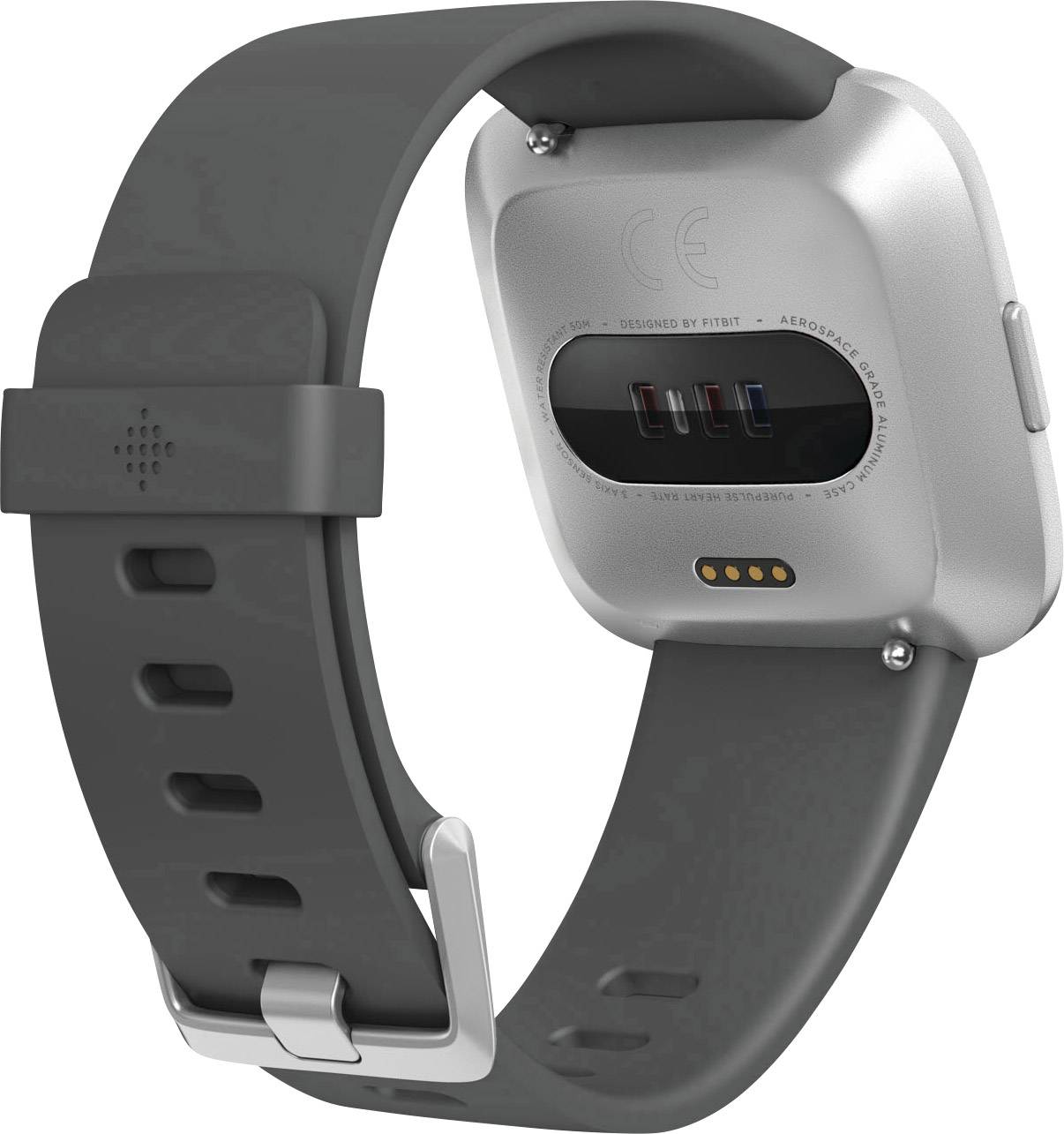 FitBit Versa Lite Fitness-Tracker Charcoal, Silber