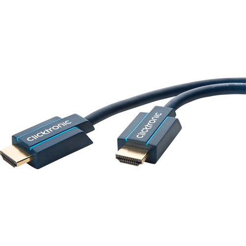 Clicktronic HDMI Anschlusskabel 1.50 m dreifach geschirmt, Geflechtschirm, High Speed-HDMI, OFC-Lei