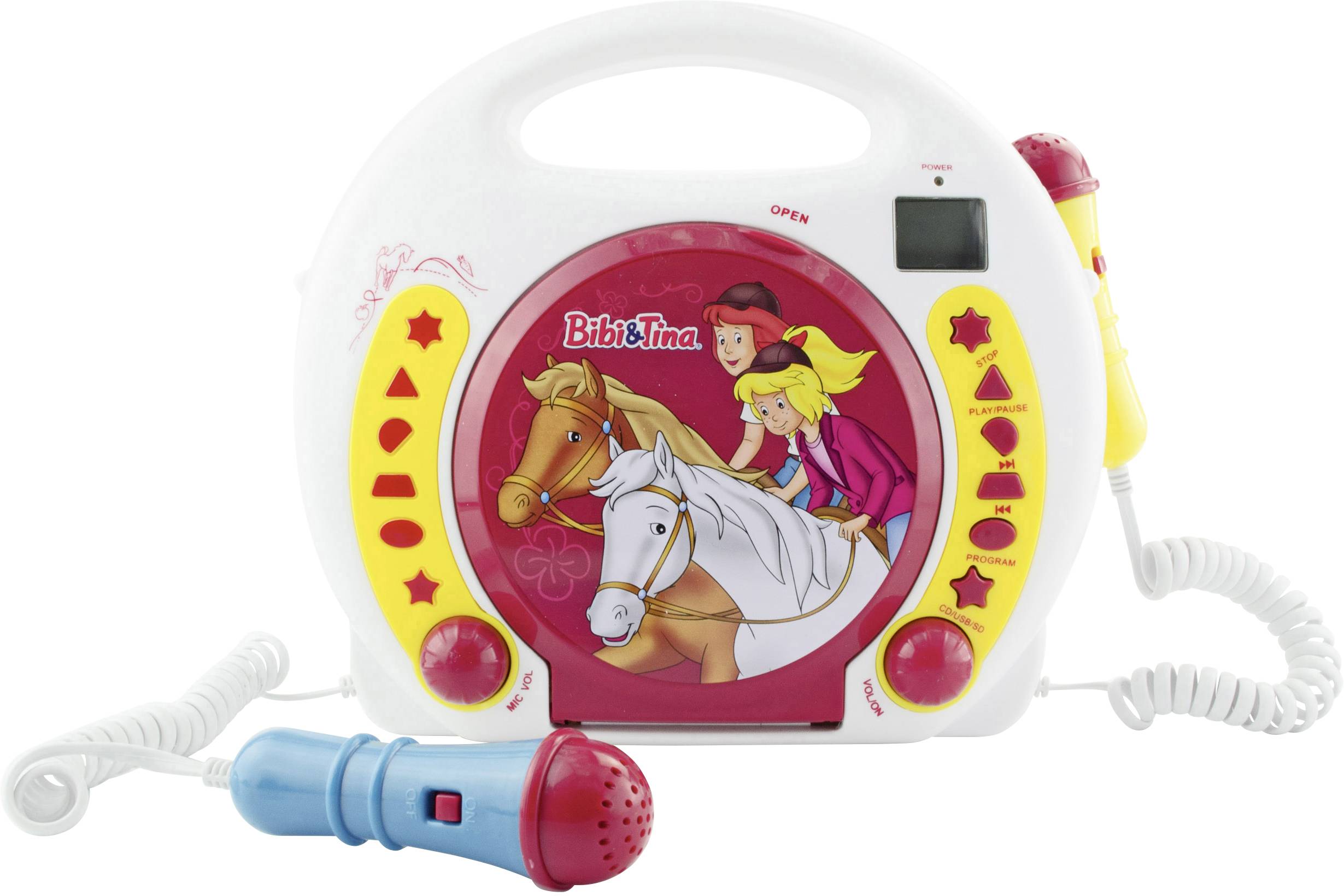 X4 Tech Kinder CD-Player CD, SD, USB Inkl. Mikrofon, Inkl. Karaoke-Funktion