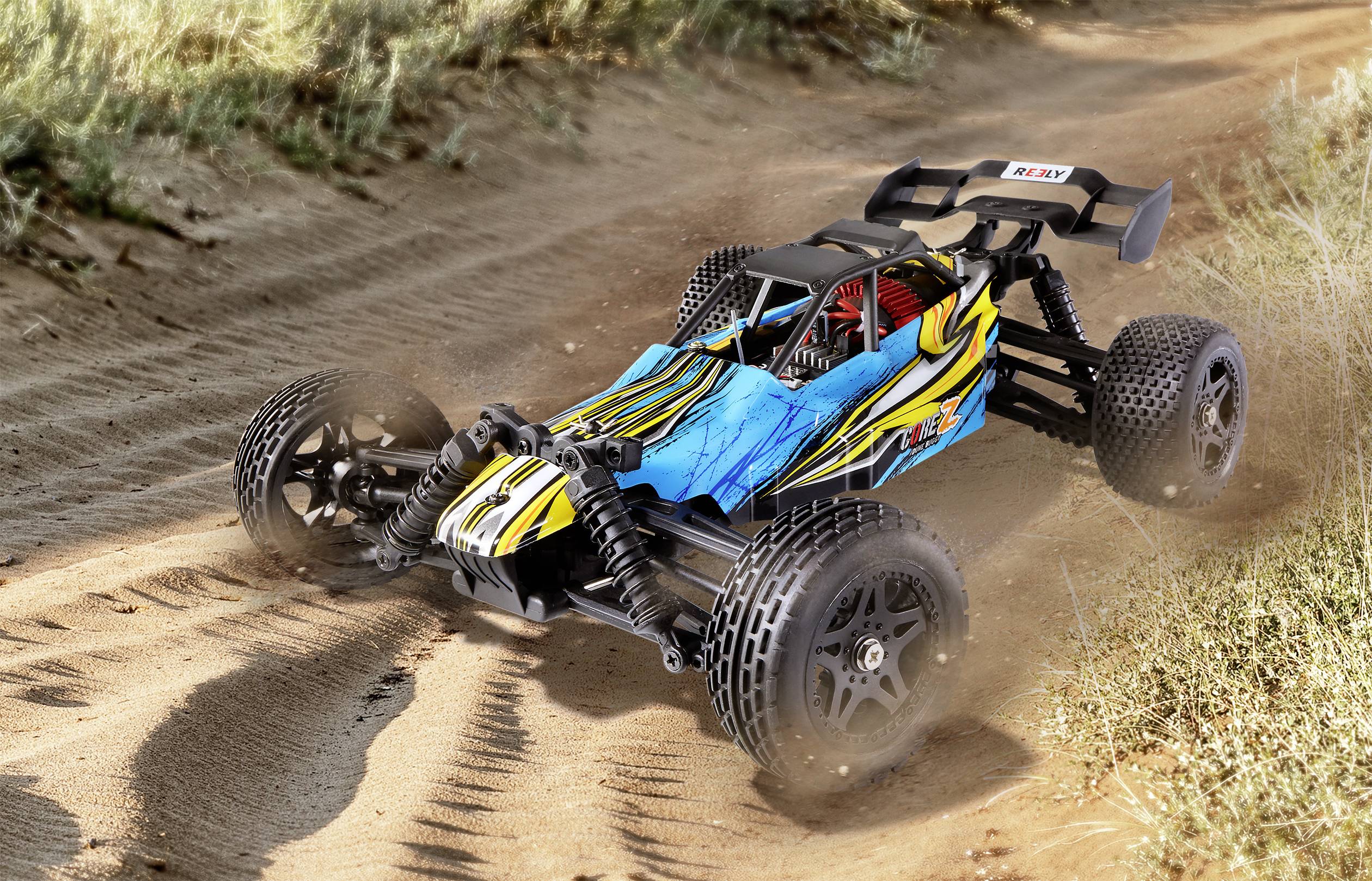Reely CORE Z 4-farbig Brushed 1:10 XS RC Modellauto Elektro Buggy Allradantrieb (4WD) c 2,4GHz inkl. Akku und Ladekabel