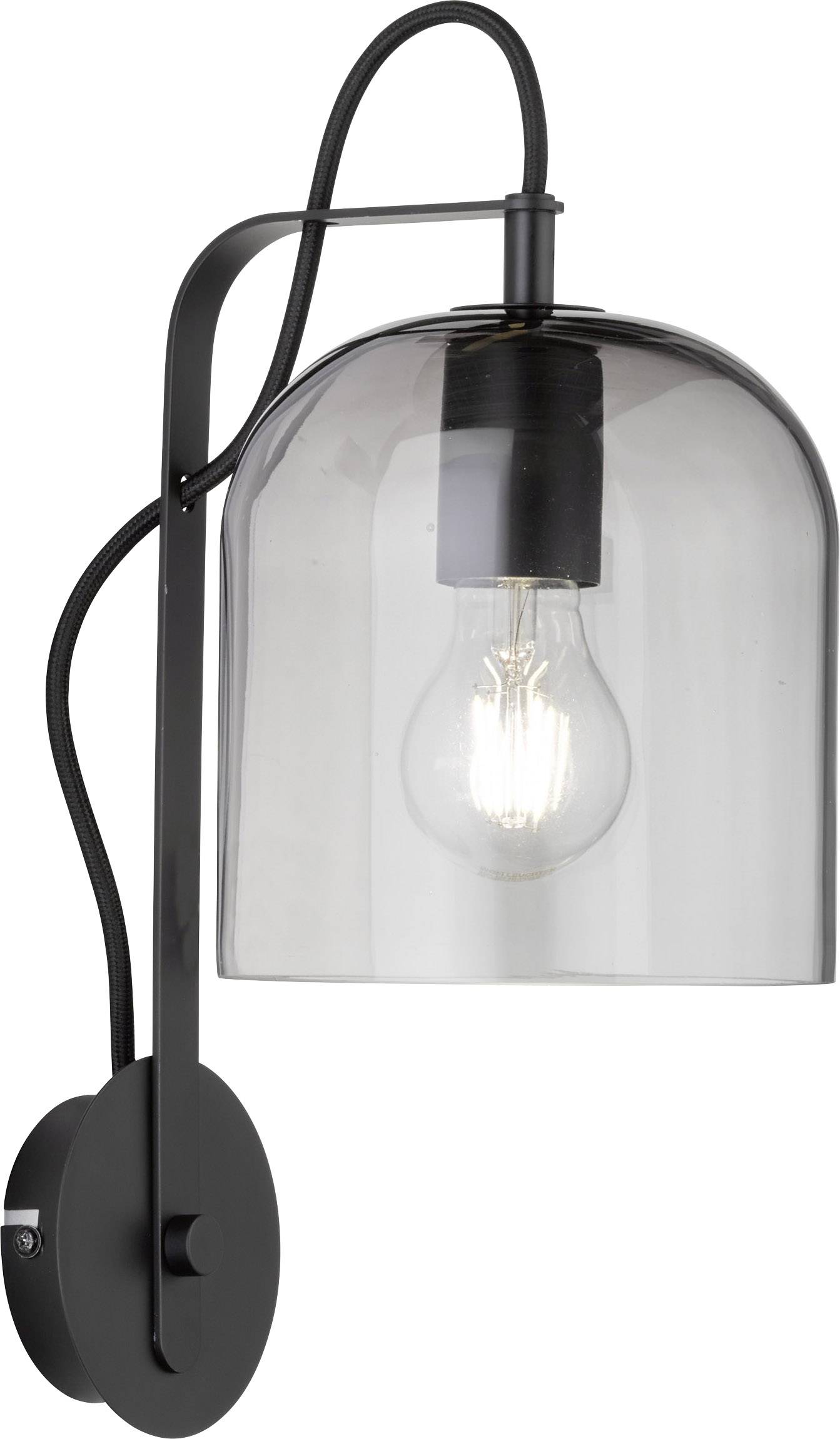 WOFI 1flg 433801109000 Wandleuchte E27 Schwarz