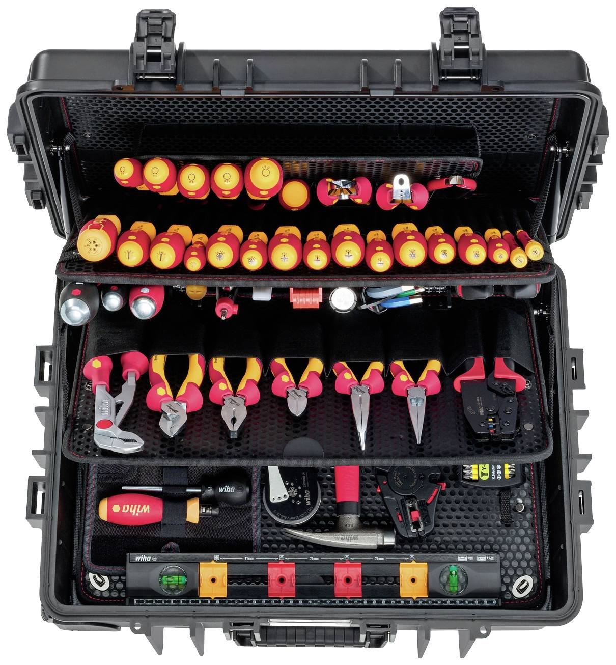 Wiha 42069 Elektriker, Handwerker, Lehrlinge, Profi, VDE Werkzeugkoffer bestückt 113teilig (L x B x H) 625 x 440 x 280mm