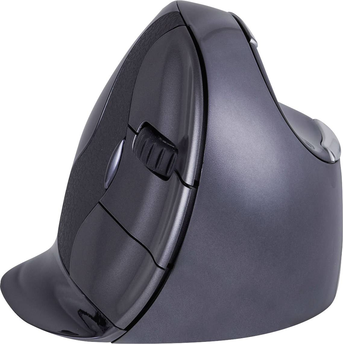 BakkerElkhuizen Evoluent D Small Maus Funk Optisch Anthrazit 6 Tasten 3200 dpi Ergonomisch