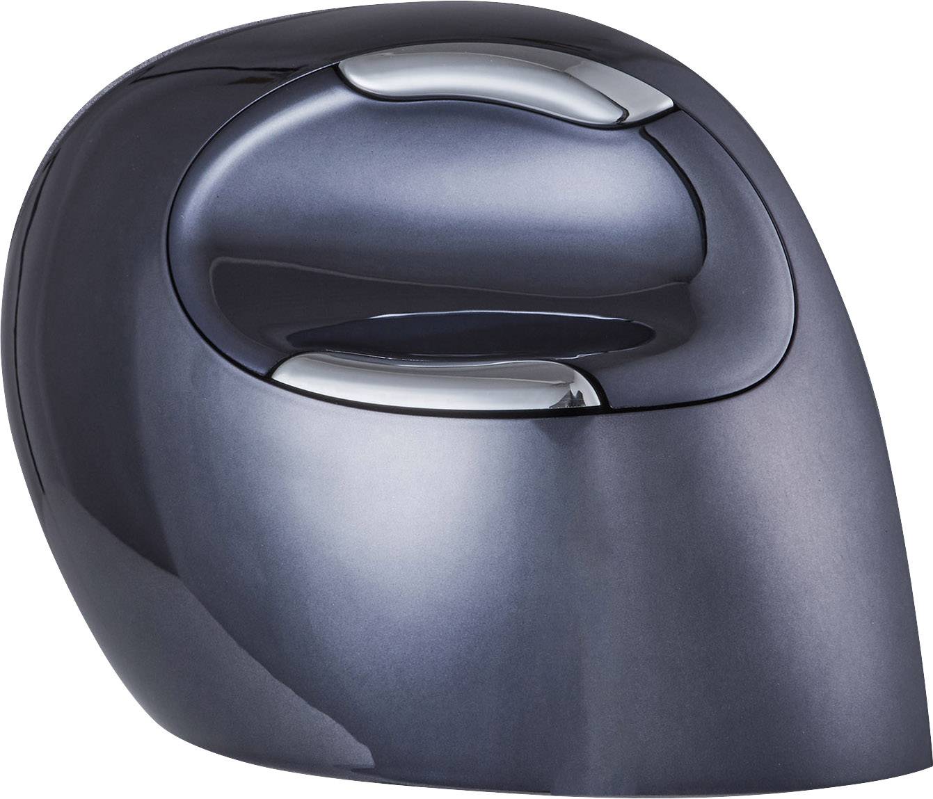BakkerElkhuizen Evoluent D Small Maus Funk Optisch Anthrazit 6 Tasten 3200 dpi Ergonomisch