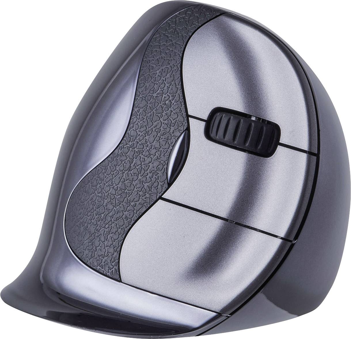 BakkerElkhuizen Evoluent D Small Maus Funk Optisch Anthrazit 6 Tasten 3200 dpi Ergonomisch