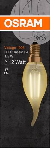 OSRAM LED EEK A++ (A++ - E) E14 Kerzenform 2W Warmweiß (Ø x L) 35.0mm x 121.0mm 1St.