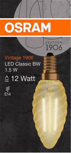 OSRAM LED EEK A++ (A++ - E) E14 Kerzenform 2W Warmweiß (Ø x L) 35.0mm x 100.0mm 1St.