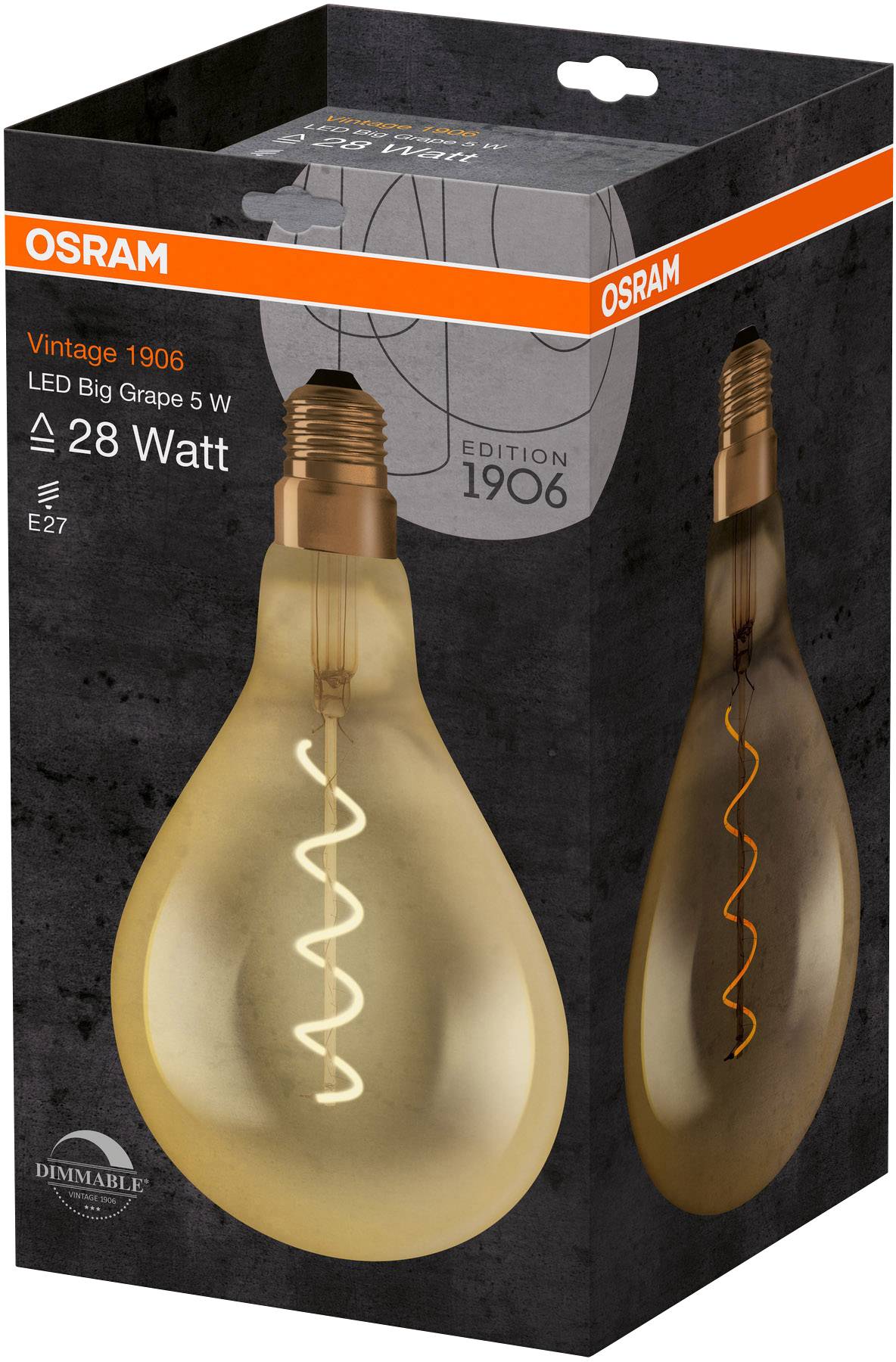 OSRAM 4058075269705 LED EEK G (A - G) E27 Glühlampenform 4W = 28W Warmweiß (Ø x L) 160.0mm x 287mm 1St.