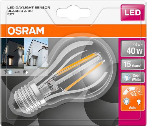 OSRAM LED EEK A+ (A++ - E) E27 Glühlampenform 4W Kaltweiß (Ø x L) 60.0mm x 105.0mm 1St.