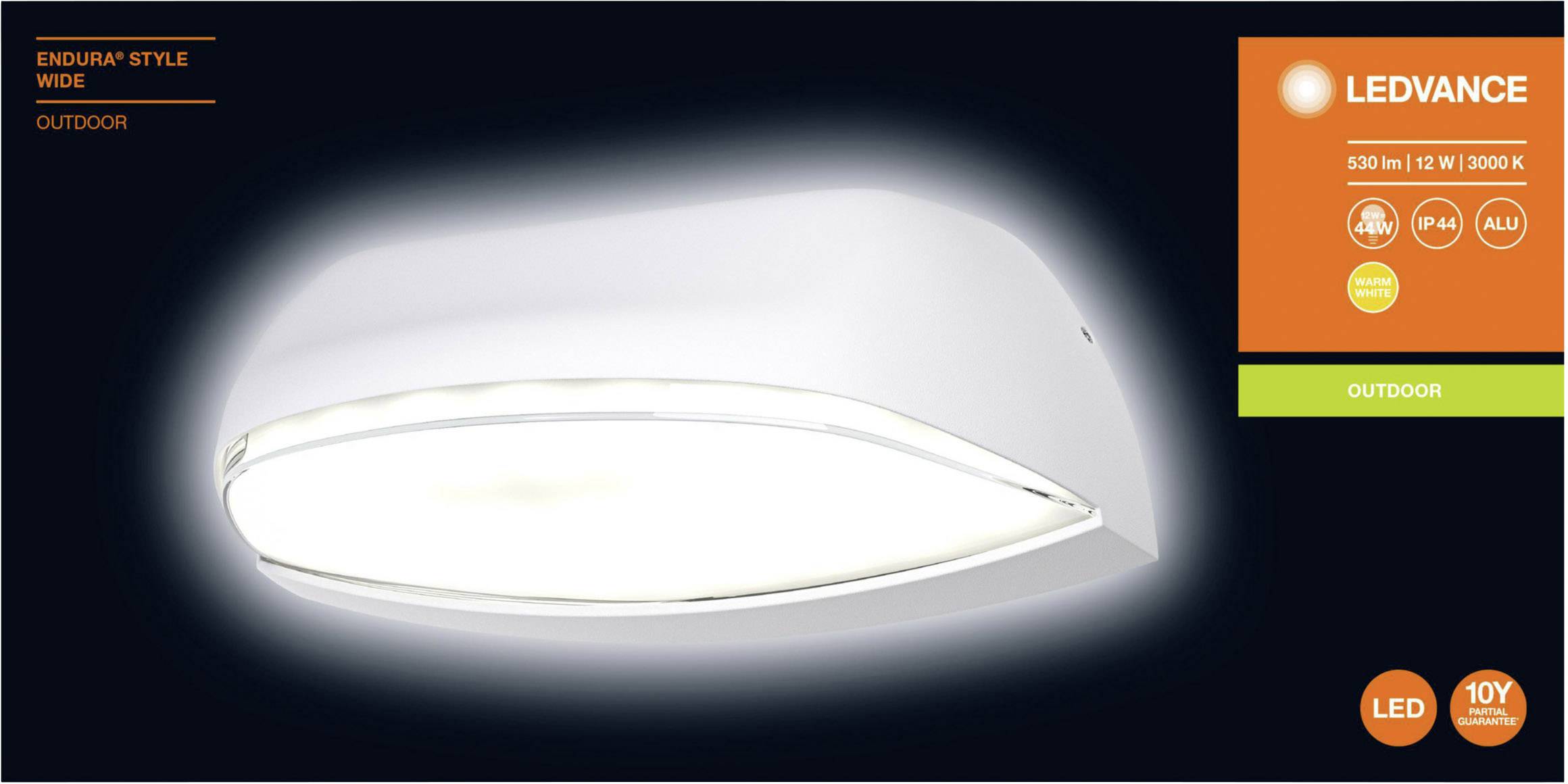LEDVANCE ENDURA® STYLE WIDE L 4058075214033 LED-Außendeckenleuchte Weiß