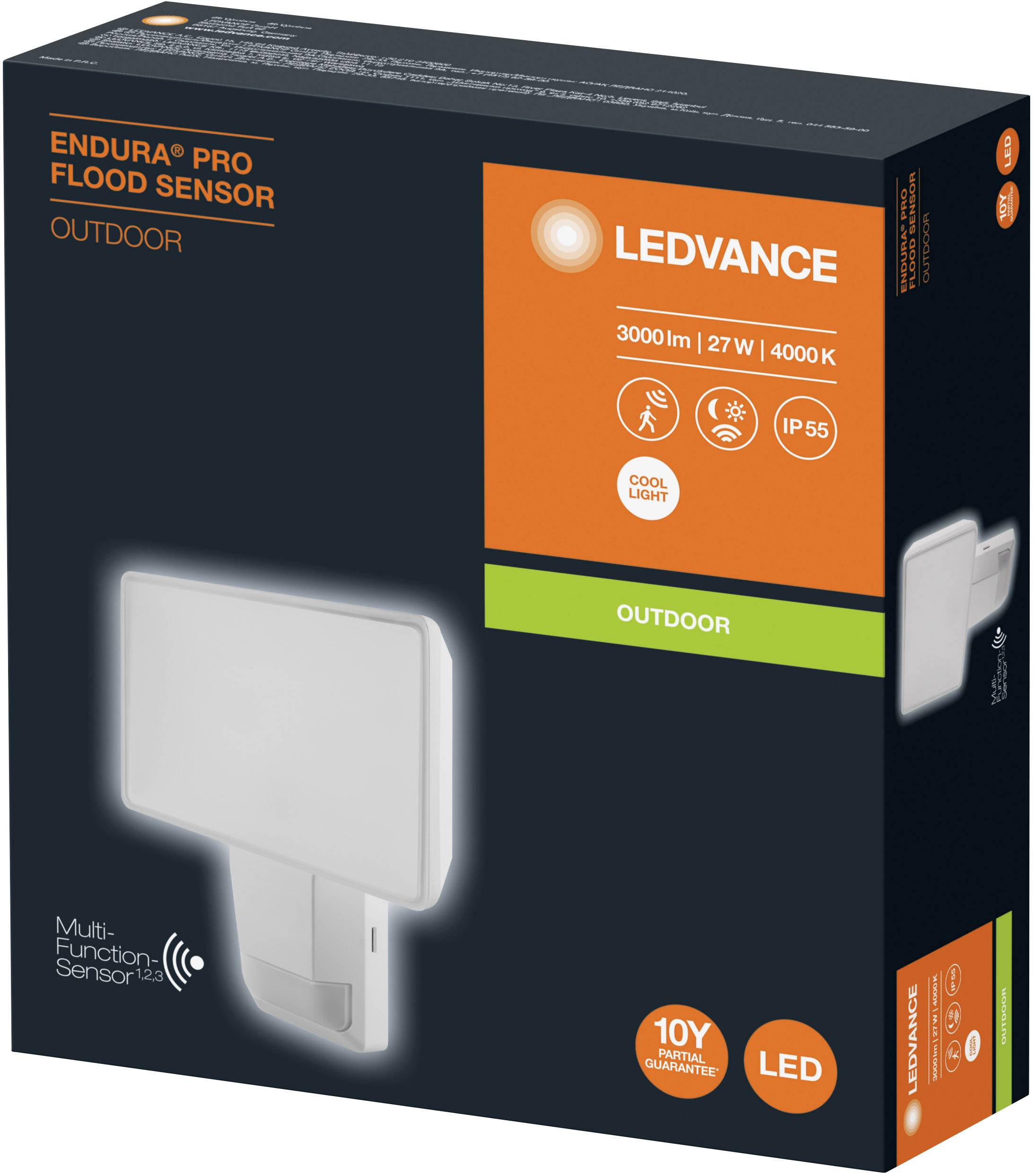 LEDVANCE ENDURA PRO FLOOD SENSOR 4058075228825 LED-Außenstrahler Weiß