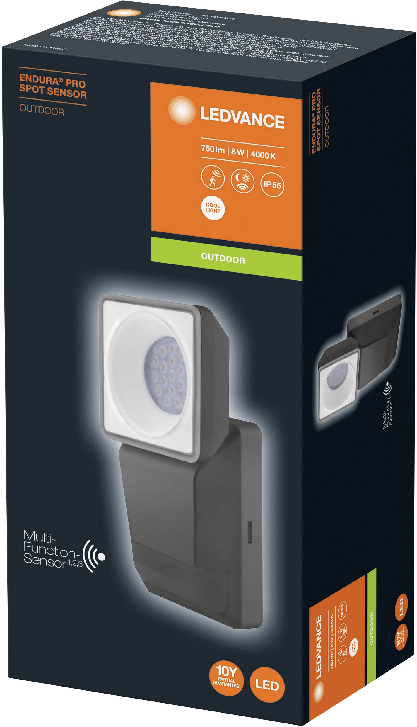 LEDVANCE ENDURA PRO SPOT SENSOR 4058075228887 LED-Außenstrahler Kaltweiß Dunkelgrau (matt)