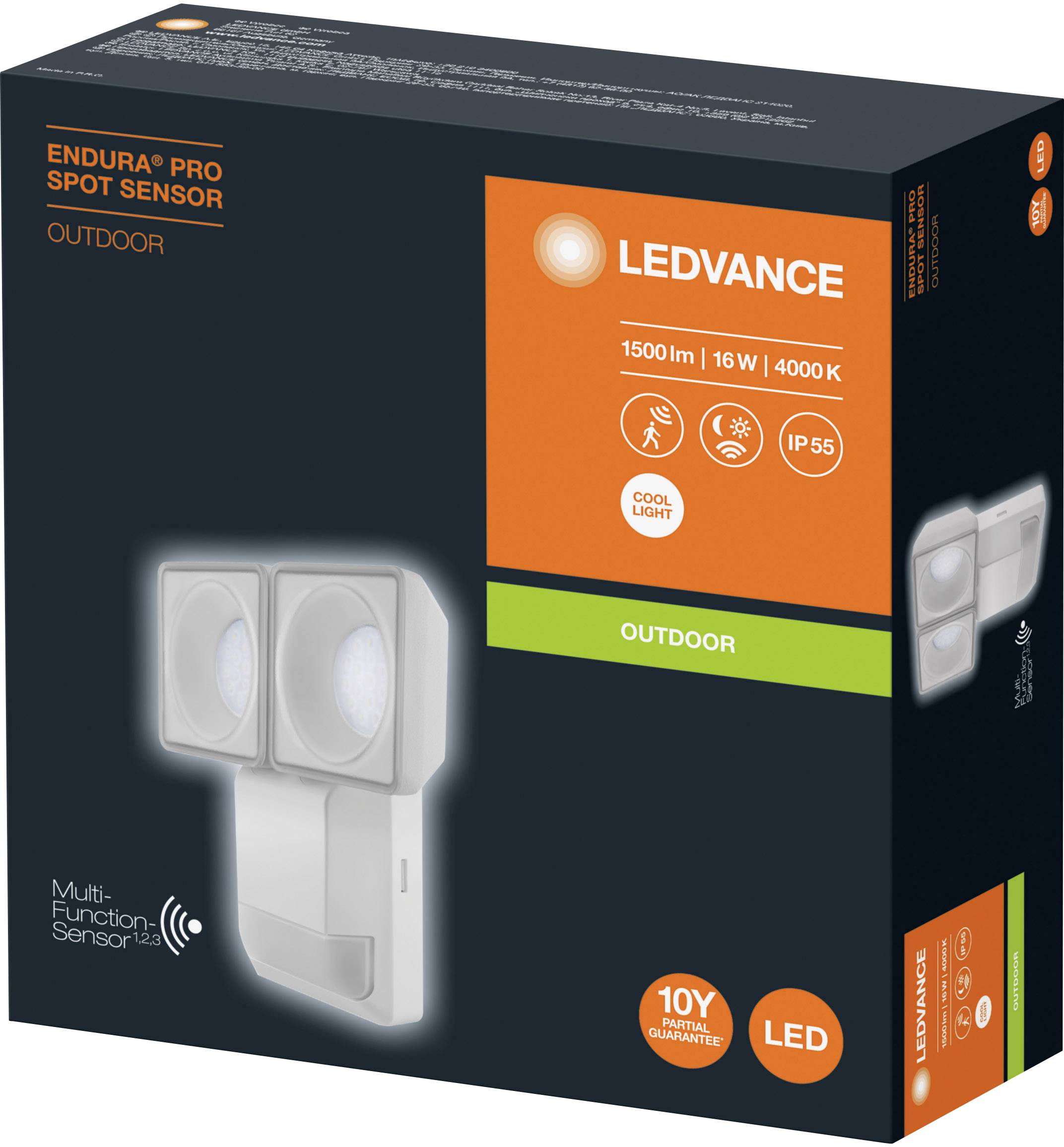 LEDVANCE ENDURA PRO SPOT SENSOR 4058075228900 LED-Außenstrahler EEK: E (A - G) Weiß