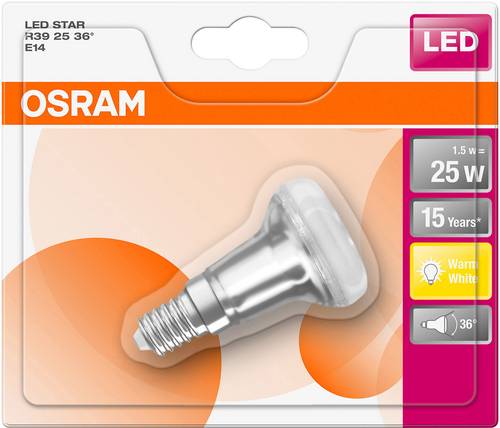 OSRAM LED EEK A++ (A++ - E) E14 Pilzform 2W Warmweiß (Ø x L) 39.0mm x 67.0mm 1St.