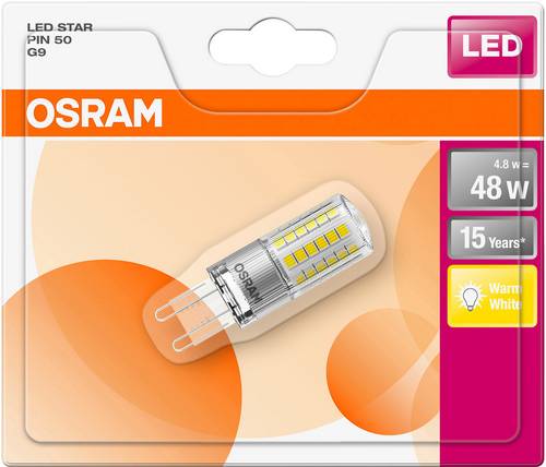 OSRAM LED EEK A++ (A++ - E) G9 Stiftsockel 5W Warmweiß (Ø x L) 18.0mm x 59.0mm 1St.