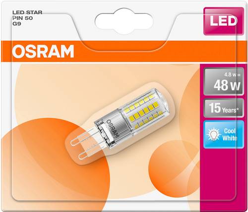 OSRAM LED EEK A++ (A++ - E) G9 Stiftsockel 5W Kaltweiß (Ø x L) 18.0mm x 59.0mm 1St.