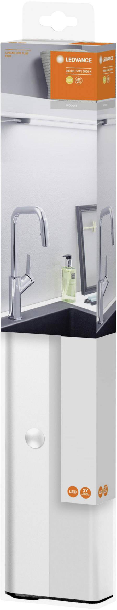 LEDVANCE Linear LED Flat L Unterbauleuchte LED 6W Warmweiß Weiß