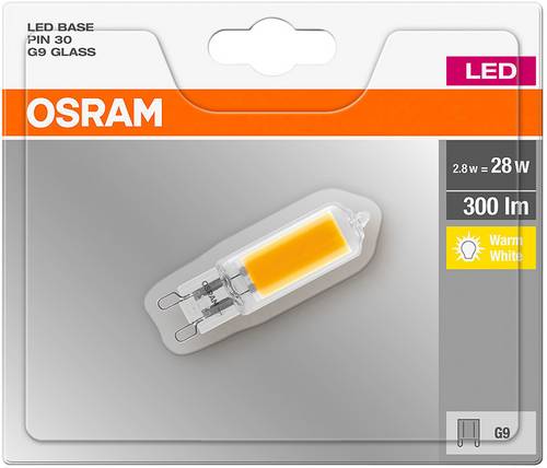 OSRAM LED EEK A++ (A++ - E) G9 Stiftsockel 3W Warmweiß (Ø x L) 16.0mm x 60.0mm 1St.