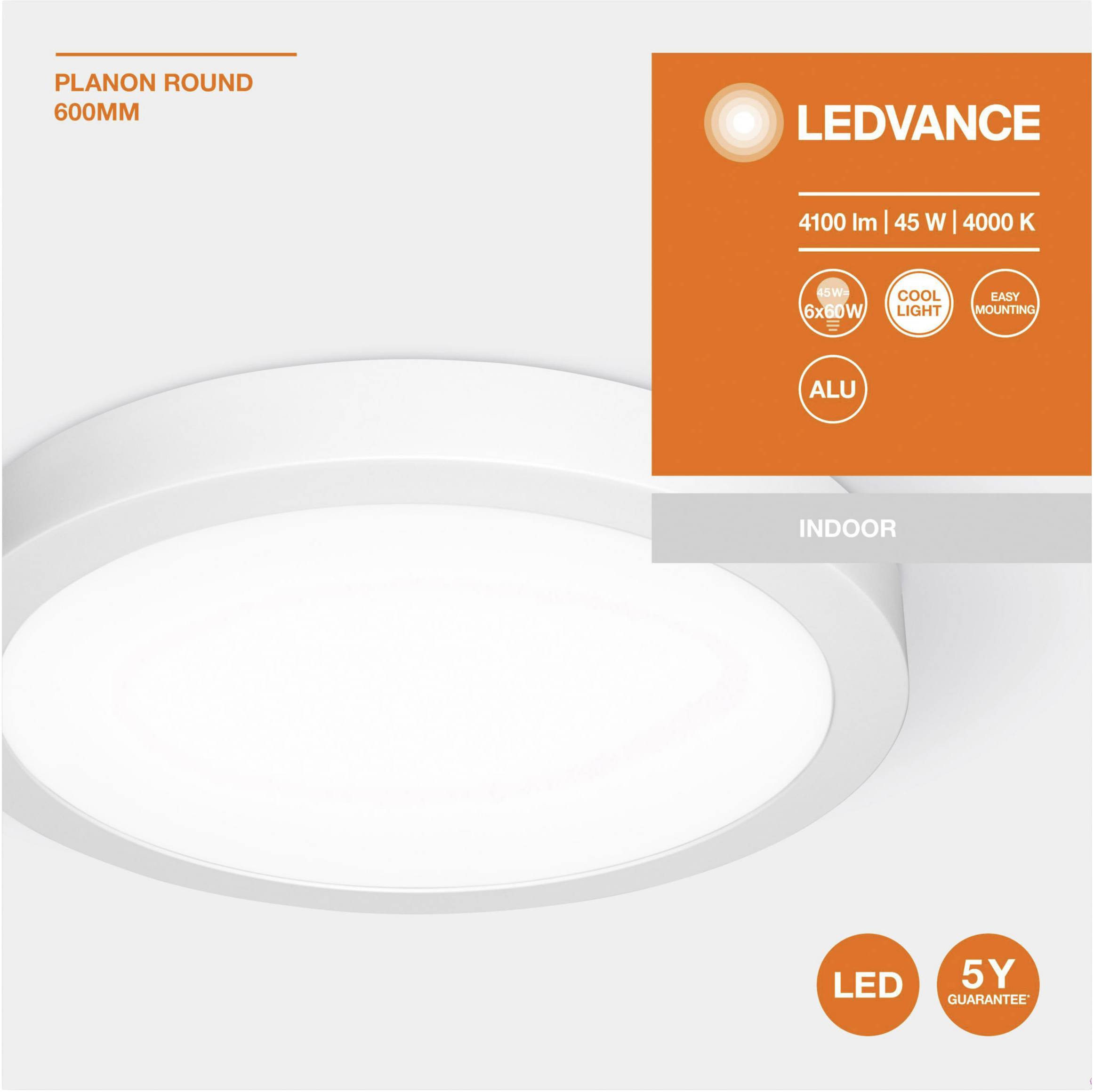 LEDVANCE 4058075267022 PLANON Round L LED-Deckenleuchte 45 W Weiß