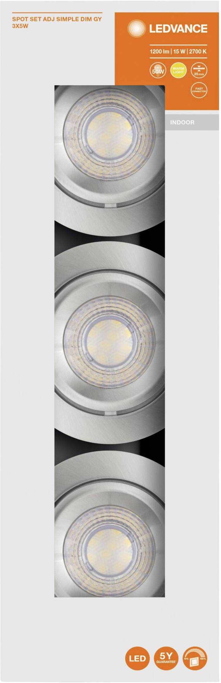 LEDVANCE 4058075273146  LED-Einbauleuchte LED 15W Grau