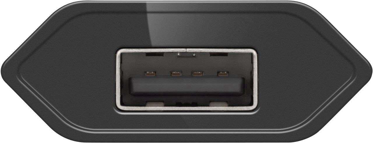 Goobay flach1A USB Ladegerät 5 W USB 2.0 Buchse A Schwarz Steckdose