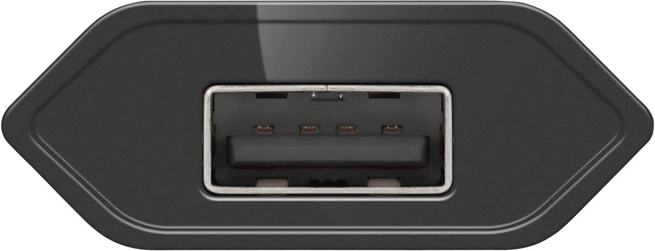 Goobay flach1A Micro-USB USB Ladegerät 5 W USB 2.0 Buchse A, Micro-USB-Stecker Schwarz Steckdose