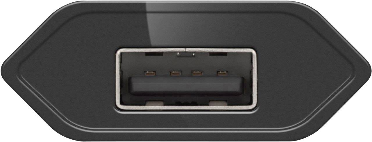 Goobay flach1A USB-C USB Ladegerät 5 W USB 2.0 Buchse A, USB-C® Stecker Schwarz Steckdose